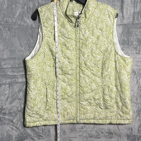 Christopher & Banks vest women’s xl green floral print. Great for layering - Picture 6 of 6